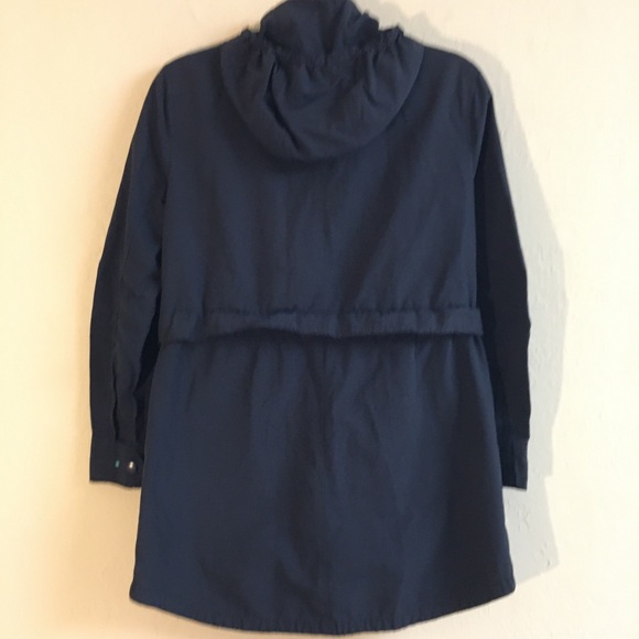 J Crew Utility Nylon Hooded Jacket Size XXS Blue - Picture 9 of 10